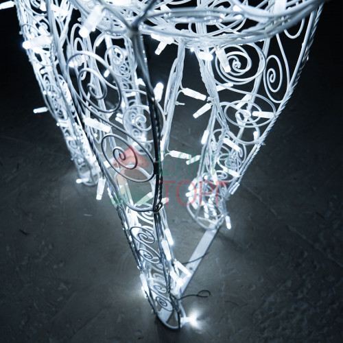 Светодиодная фигура Олень ажурный 1,9 м., динамика, белый, Conso (OL82)