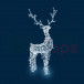 Светодиодная фигура Олень ажурный 1,9 м., динамика, белый, Conso (OL82)