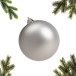 Шар пластиковый матовый 200 мм., серебро, ЕлкиТорг (150602)