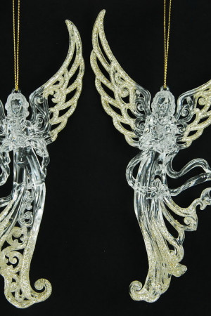 Украшение &quot;Ангел&quot; цвет серебро-золото 2 вида,цена за 1 шт.17 см, (150044)