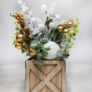 Новогодняя настольная композиция в коробе 30 см., Christmas DeLuxe (89297)