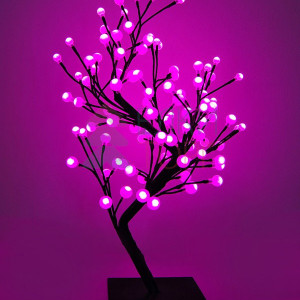 Светодиодная композиция Бонсай, шарики 60 см., 96 розовых LED ламп, Beauty Led (JY82072E)