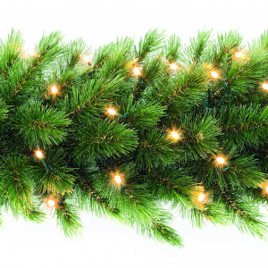 Гирлянда хвойная Лесная красавица зеленая, 270*33 см, 96 лампы, Triumph Tree (73777)