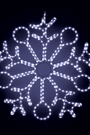 Светодиодная фигура Снежинка Пять Колец 90 см., холодно белое свечение, IP54, LTC (LC-13049)