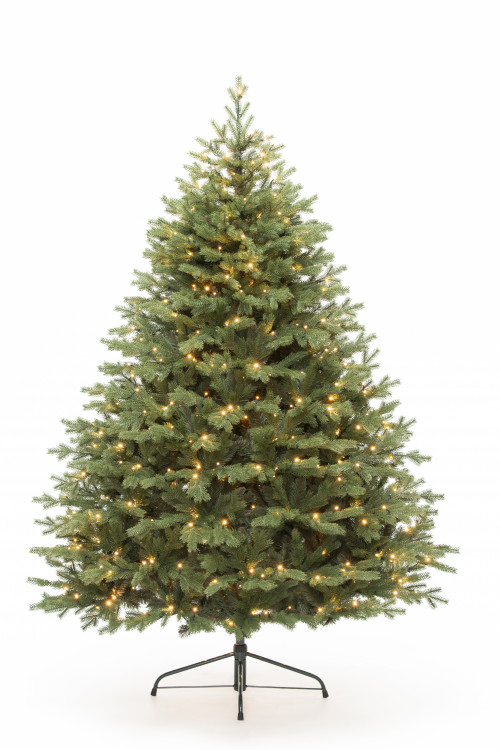 Искусственная елка Графская Премиум 240 см., 781 теплых белых LED ламп, Литая хвоя+ПВХ, ЕлкиТорг (137240)