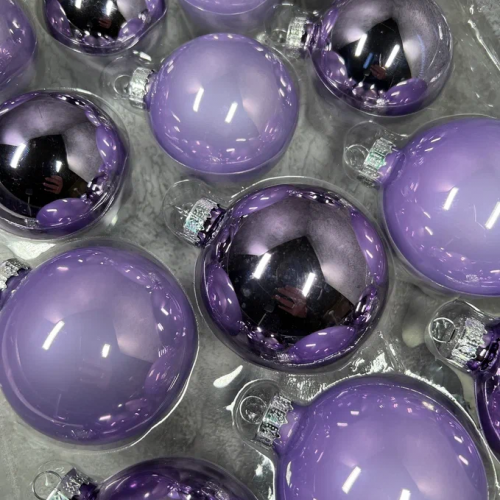 Набор стеклянных шаров Мишель 26 шт., лиловый, Christmas DeLuxe (86456)