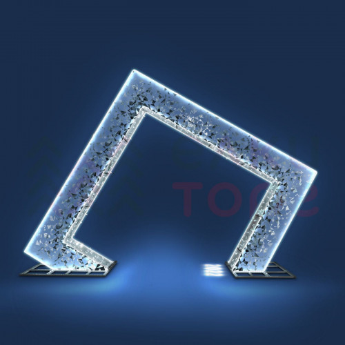 Светодиодная арка Кристальный ромб 4.3*3 м., холодный-белый, Conso ( ARK-005-1002) 