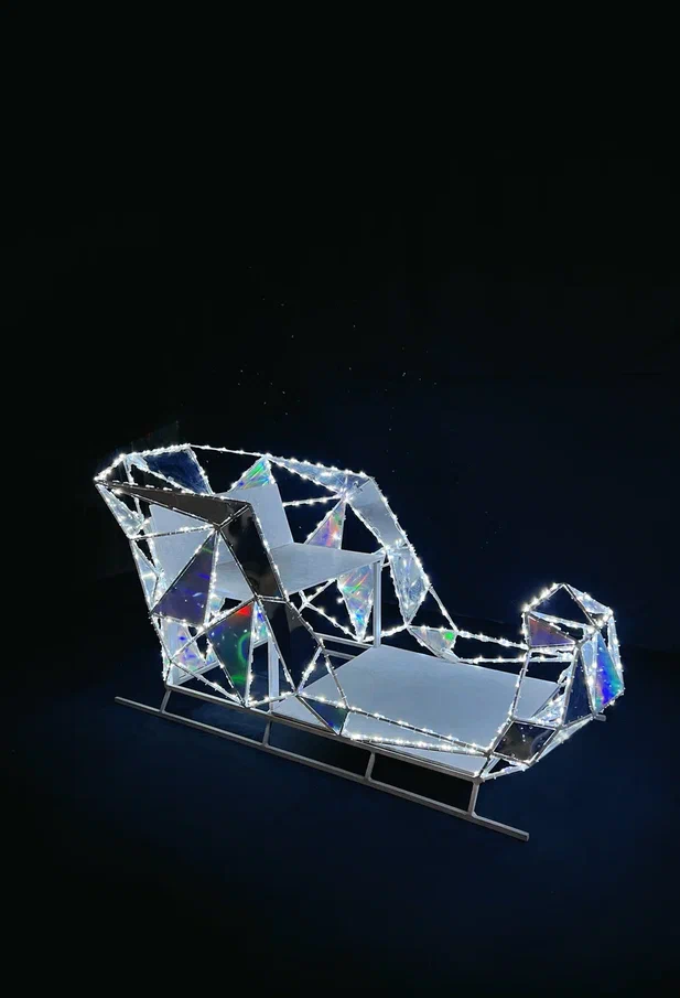 Светодиодная фигура Сани полигональные 100*240 см., Сад Радости (SR055)