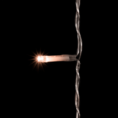 Светодиодный занавес 2*3 м., 600 экстра теплых белых LED ламп, облегченный, прозрачный провод ПВХ, LTC (PCL600NOT-10-2EWW)