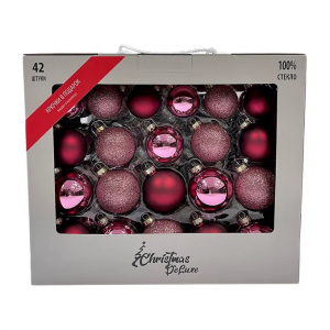 Набор стеклянных шаров Ягодный смузи  42 шт., Christmas DeLuxe (87165)