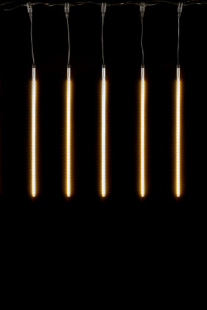 Гирлянда Тающие сосульки 10*0.5 м., 24V., 600 теплых белых LED ламп, коннектор, черный ПВХ, LTC (CCL600-10-1WW)