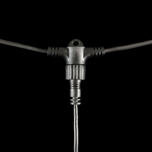 Гирлянда Тающие сосульки 10*0.5 м., 24V., 600 теплых белых LED ламп, коннектор, черный ПВХ, LTC (CCL600-10-1WW)