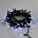 Светодиодная гирлянда с колпачком 100 холодных белых LED ламп 10 м., 220-230 В., черный провод ПВХ, IP65, LTC (PST100CAP-11-2W)