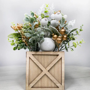 Новогодняя настольная композиция в коробе 35 см., Christmas DeLuxe (89298)