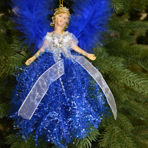 Украшение на елку Принцесса 20 см. Синий (21844)