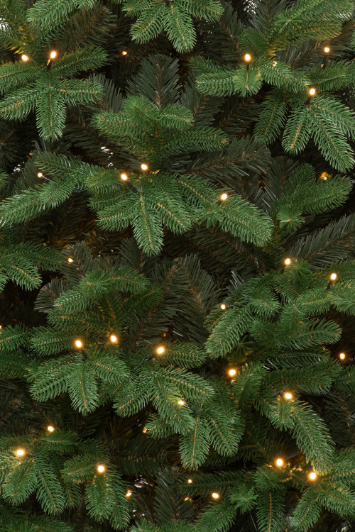 Искусственная елка Парижанка 120 см., 150 теплых белых LED ламп, Литая хвоя+ПВХ, ЕлкиТорг (138120)