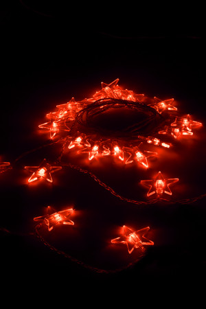 Светодиодная нить Звезды 35 теплых LED ламп, 6 м., 220В, прозрачный провод, Vegas (55085)