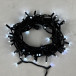 Светодиодная гирлянда с колпачком 75 холодных белых LED ламп 10 м., мерцание, 24В., черный каучуковый провод, IP65, LTC (LL75BLW-1-1W)