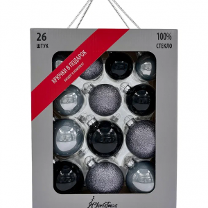 Набор стеклянных шаров Персидская ночь 26 шт., Christmas DeLuxe (86783)