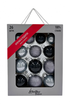 Набор стеклянных шаров Персидская ночь 26 шт., Christmas DeLuxe (86783)