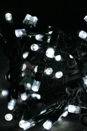 Светодиодная бахрома Sealed 4.8*0.9 м., 220V., 348 холодных белых LED ламп, черный каучук, Beauty Led (LL348-1-2W)