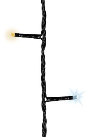 Светодиодная гирлянда с контроллером 9 м, 220V., 120 теплых и холодных белых LED ламп, черный ПВХ, Kaemingk (494095)