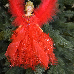 Украшение на елку Принцесса 20 см. Красный (21790)