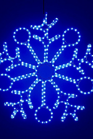 Светодиодная фигура Снежинка Пять Колец диаметр 90 см., Синего свечения, IP54, LTC (LC-13051)