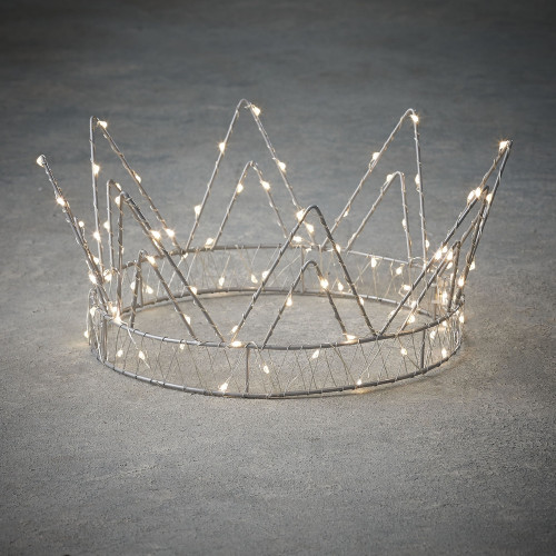 Украшение корона 12*28см.,100 белых LED ламп (84102)