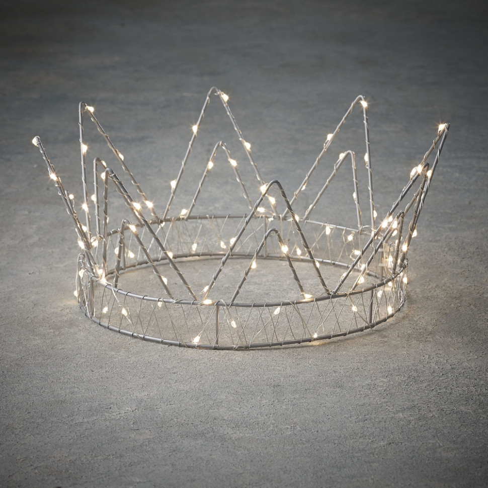 Украшение корона 12*28см.,100 белых LED ламп (84102)