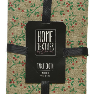 Новогодняя скатерть Лесная ягодка,140х180 см.,  Kaemingk (668551/1)