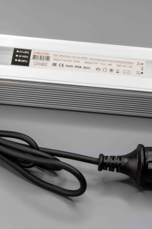 Импульсный источник питания 220/24 В, 200 Вт, Белый провод, Teamprof (TPF-SPS220AC/DC24-200W)