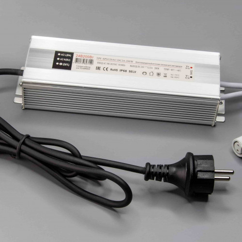 Импульсный источник питания 220/24 В, 200 Вт, Белый провод, Teamprof (TPF-SPS220AC/DC24-200W)