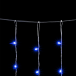 Светодиодный занавес 2*3 м., 600 синих LED ламп, облегченный, прозрачный провод ПВХ, LTC (PCL600NOT-10-2B)