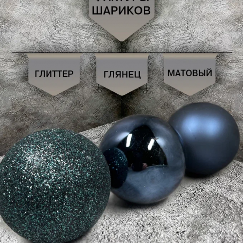 Набор стеклянных шаров Полночная буря 26 шт., Christmas DeLuxe (86776)