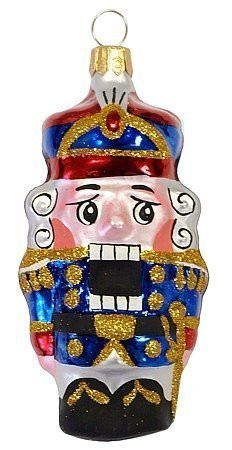 Елочное украшение Щелкунчик 85 мм, стекло, Ёлочка (С1390)