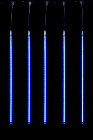 Гирлянда Тающие сосульки 10*0.8 м., 24V., 720 синих LED ламп, коннектор, черный ПВХ, LTC (CCL720-10-1B)