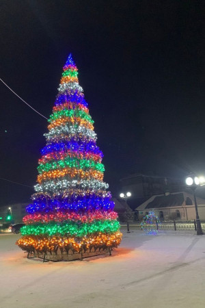 Уличная светодинамическая елка Уральская зеленая 21 м., каркасная, ПВХ, Green Trees (GT21URPVCLED)