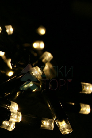 Светодиодная бахрома Sealed 4.8*0.9 м., 220V., 348 теплых белых LED ламп, черный каучук, Beauty Led (LL348-1-2WW)