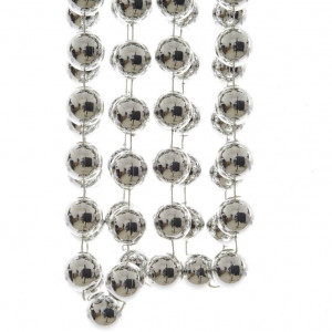Бусы пластиковые Гигант 20 мм*270 см., серебро, Kaemingk (001852)