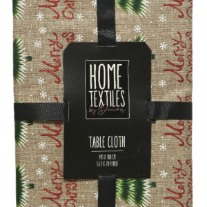 Новогодняя скатерть Merry Christmas,140х180 см.,  Kaemingk (668551/2)