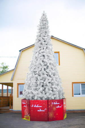 Уличная искусственная сосна Альпийская белая 10 м., ствольная, Леска, Green Trees (GT10ALESW)