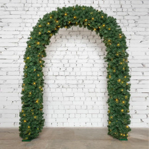 Хвойная арка Ларец Любви 240*160 см., 260 теплых-белых Led ламп, ПВХ, ЕлкиТорг (28007)