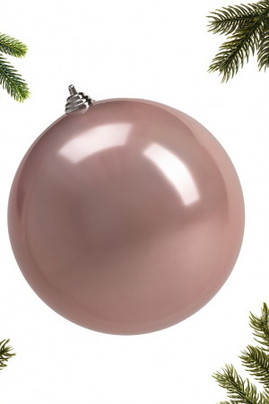 Шар пластиковый перламутр 200 мм., нежно-розовый, ЕлкиТорг (150605)