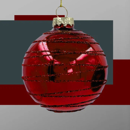 Набор стеклянных шаров Королевский бордо 70 мм., 18 шт., Christmas DeLuxe (14757)