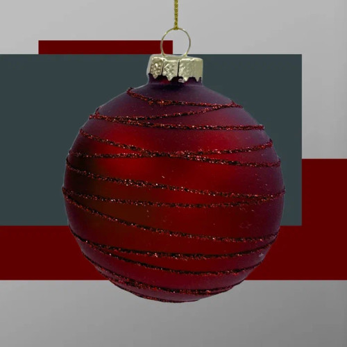Набор стеклянных шаров Королевский бордо 70 мм., 18 шт., Christmas DeLuxe (14757)
