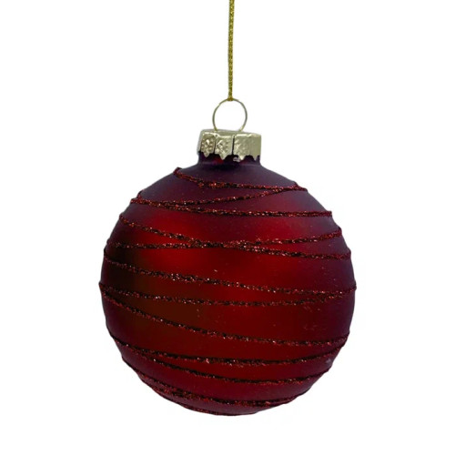 Набор стеклянных шаров Королевский бордо 70 мм., 18 шт., Christmas DeLuxe (14757)