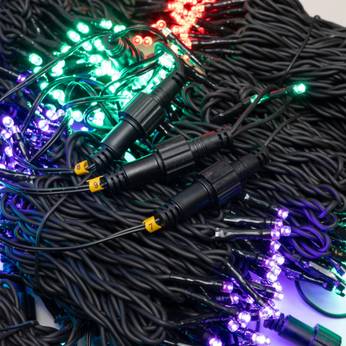 Комплект освещения для ели 10 нитей по 10 м., 1000 разноцветных LED, контроллер, LTC (KFCT1000-10F11-1M2)