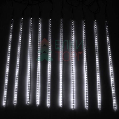Гирлянда Тающие сосульки 10*0.8 м., 24V., 720 холодных белых LED ламп, коннектор, черный ПВХ, LTC (CCL720-10-1W)
