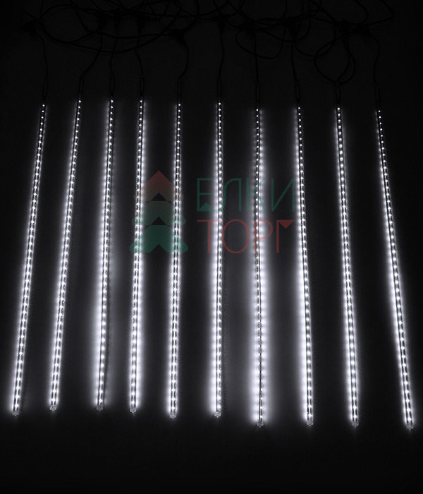 Гирлянда Тающие сосульки 10*0.8 м., 24V., 720 холодных белых LED ламп, коннектор, черный ПВХ, Beauty Led (CCL720-10-1W) 